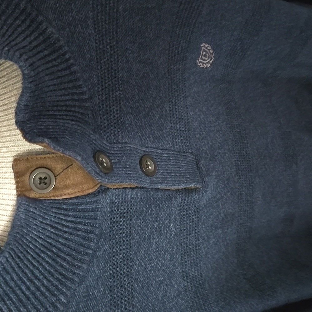 Chaps Navy Sweater - Picture 7 of 10